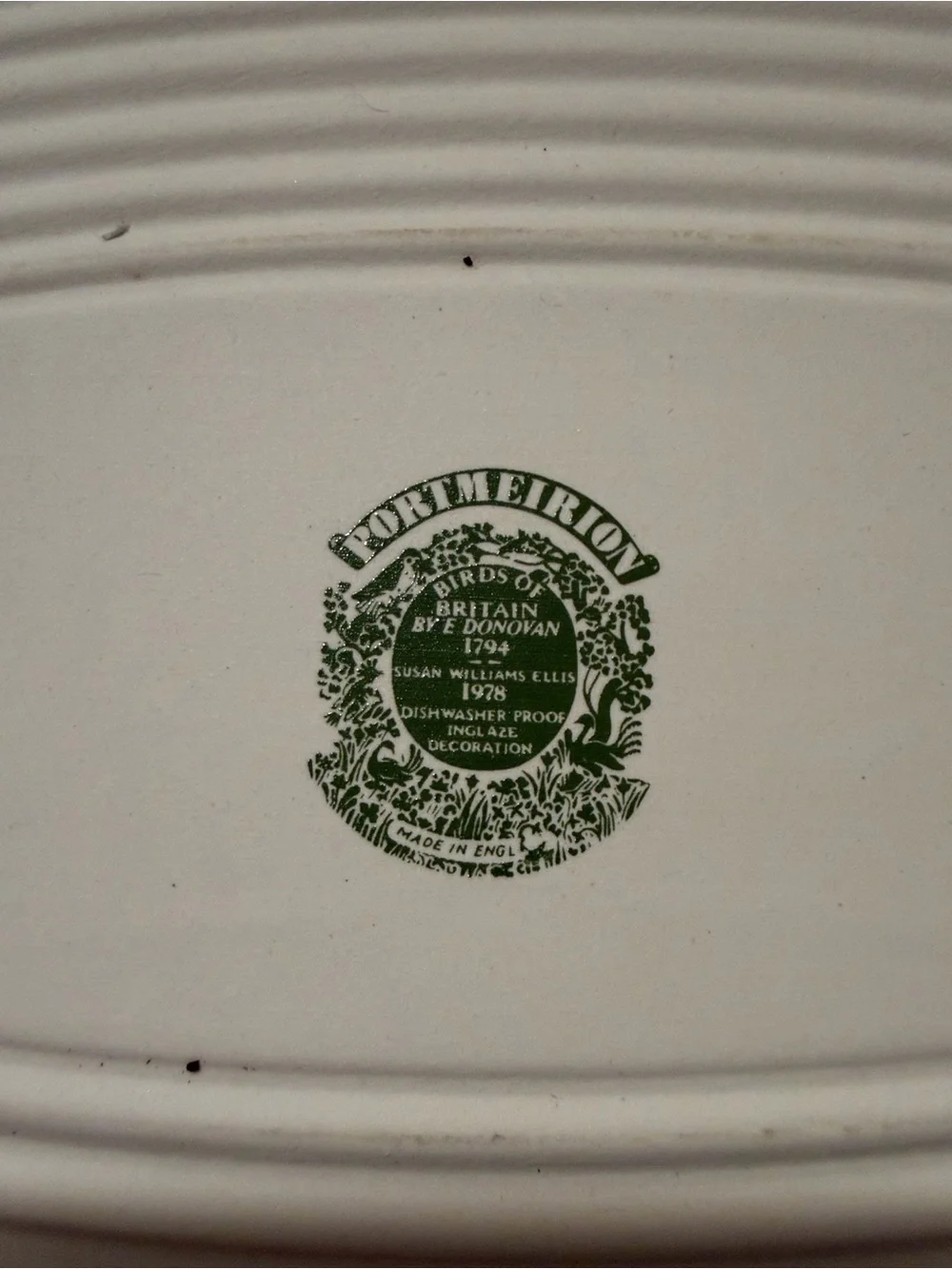 Portmeirion Vintage Birds of Britain Pheasant Oval Serving Platter